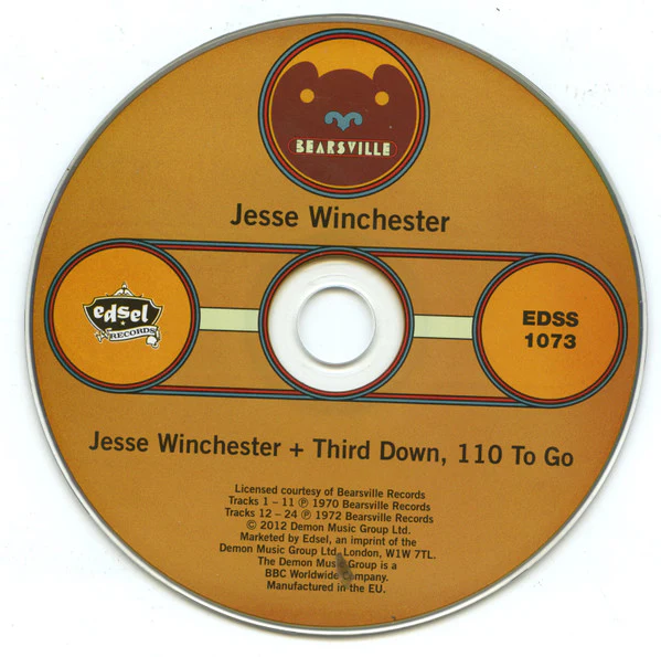 Jesse Winchester - Jesse Winchester / Third Down, 110 To Go (CD) - Image 3