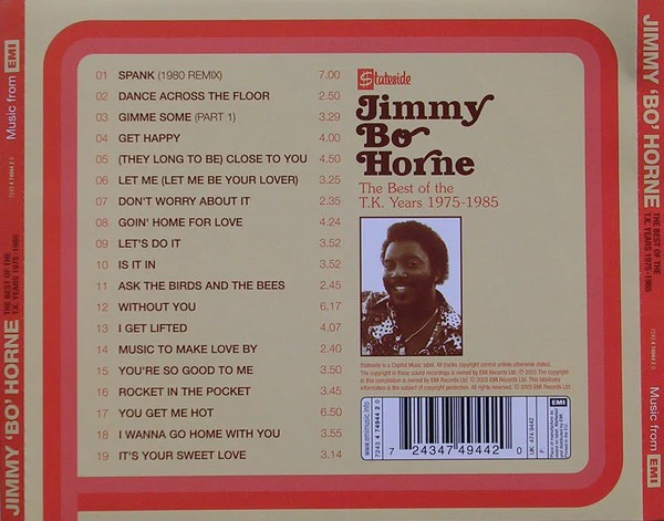 Jimmy "Bo" Horne - The Best Of The T.K. Years 1975-1985 (CD) - Image 3