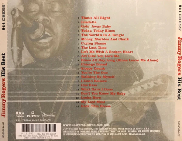 Jimmy Rogers - His Best (CD) - Image 2