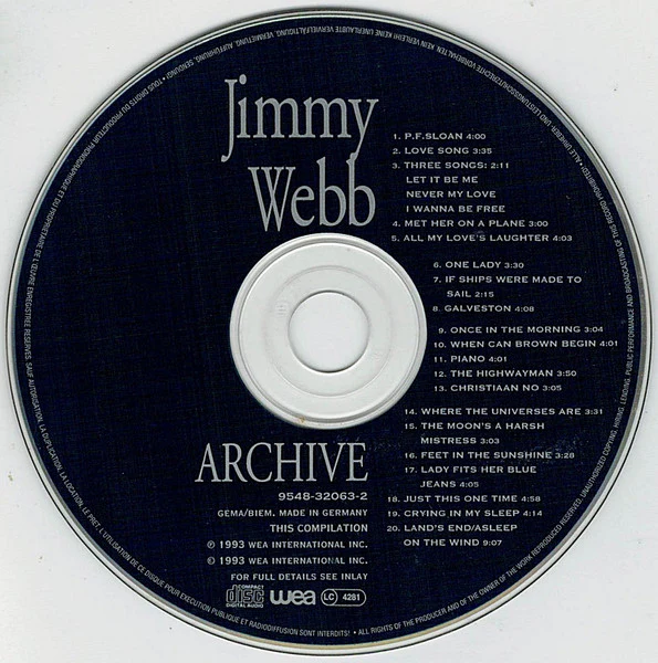 Jimmy Webb - Archive (CD) - Image 3