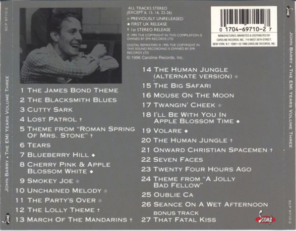 John Barry - The EMI Years Volume Three, 1962 - 1964 (CD) - Image 2