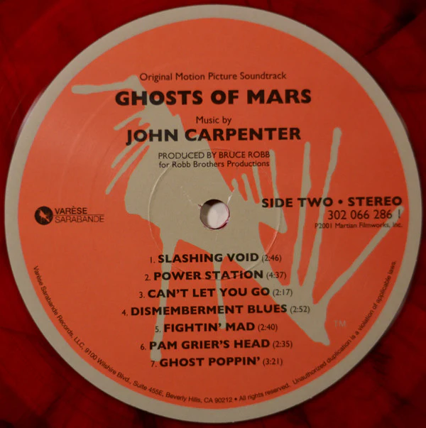 John Carpenter - Ghosts Of Mars (Original Motion Picture Soundtrack) (Vinyl) - Image 4
