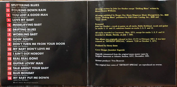 John Lee Hooker - Don't Turn Me From Your Door - John Lee Hooker Sings His Blues (CD) - Image 4