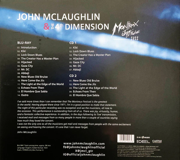 John McLaughlin & The 4th Dimension* - Montreux Jazz Festival 2022 (CD) - Image 5