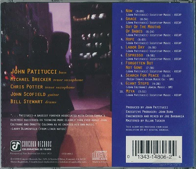 John Patitucci - Now (CD) - Image 2