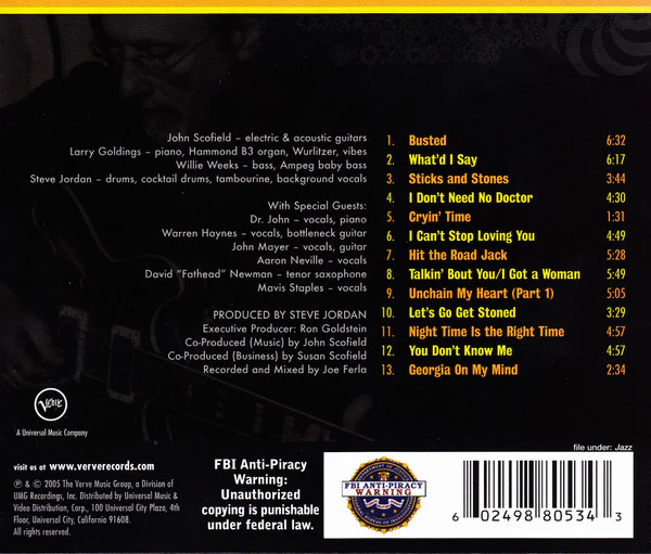 John Scofield - That's What I Say (John Scofield Plays The Music Of Ray Charles) (CD) - Image 2
