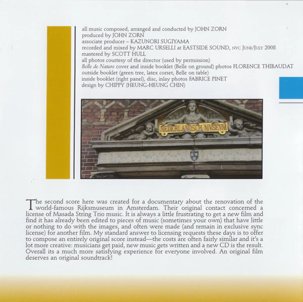 John Zorn - Filmworks XXI: Belle De Nature And The New Rijksmuseum (CD) - Image 2