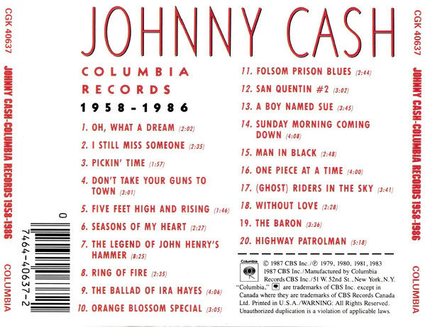 Johnny Cash - Columbia Records 1958-1986 (CD) - Image 2