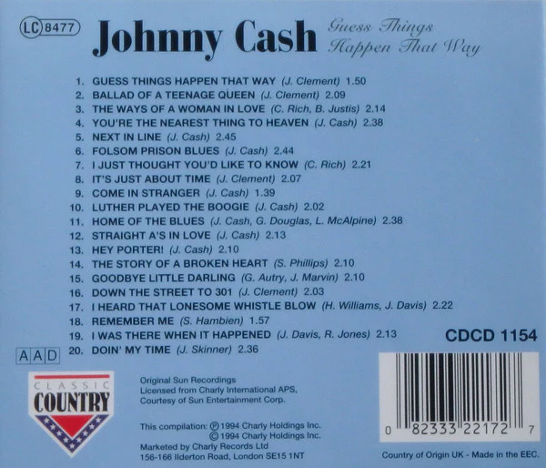 Johnny Cash - Guess Things Happen That Way (CD) - Image 3