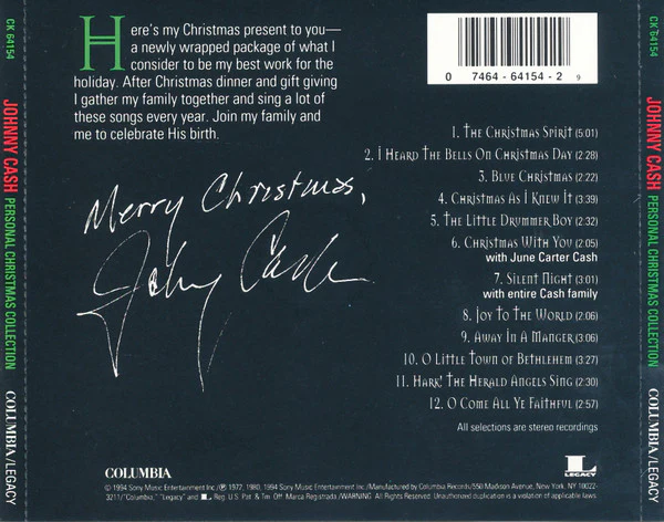Johnny Cash - Personal Christmas Collection (CD) - Image 2