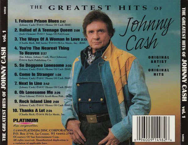 Johnny Cash - The Greatest Hits Of Johnny Cash (CD) - Image 2