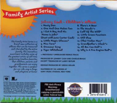 Johnny Cash - The Johnny Cash Children's Album (CD) - Image 2