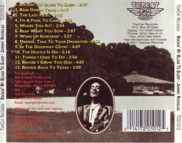Johnny Nicholas And The Texas All-Stars - Rockin' My Blues To Sleep (Texas/Louisiana Blues & Dance Hall Favorites) (CD) - Image 2