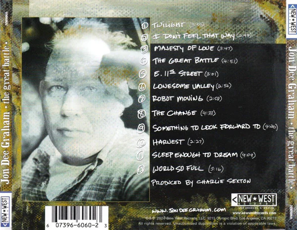 Jon Dee Graham - The Great Battle (CD, Album) - Image 2