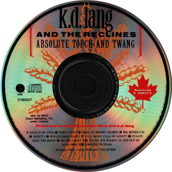 k.d. lang And The Reclines - Absolute Torch And Twang (CD) - Image 3