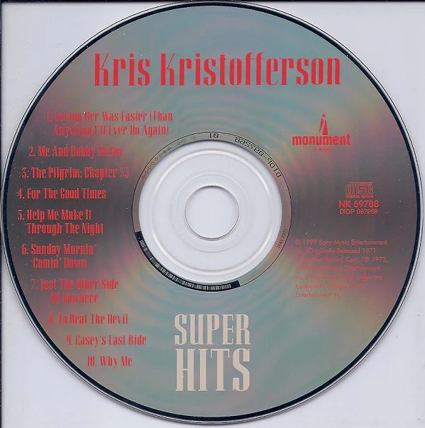 Kris Kristofferson - Super Hits (CD) - Image 3