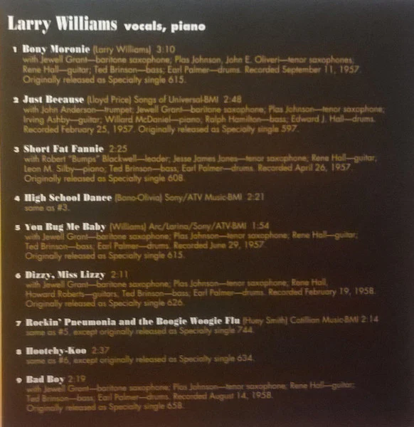 Larry Williams  - Specialty Profiles (CD) - Image 5