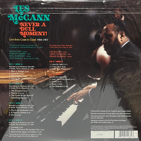 Les McCann - Never A Dull Moment! (Live From Coast To Coast 1966-1967) (Vinyl) - Image 2