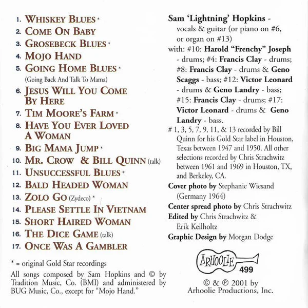 Lightnin' Hopkins - The Best Of Lightning Hopkins (CD) - Image 2