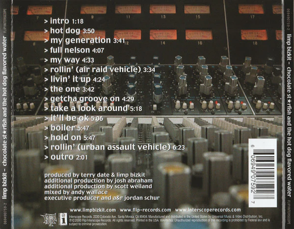 Limp Bizkit - Chocolate Starfish And The Hot Dog Flavored Water (CD) - Image 2