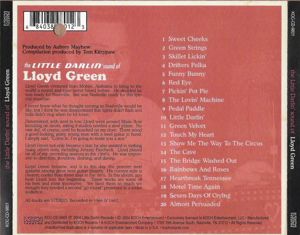 Lloyd Green - The Little Darlin' Sound Of Lloyd Green - Master Of The Steel Strings (CD) - Image 2