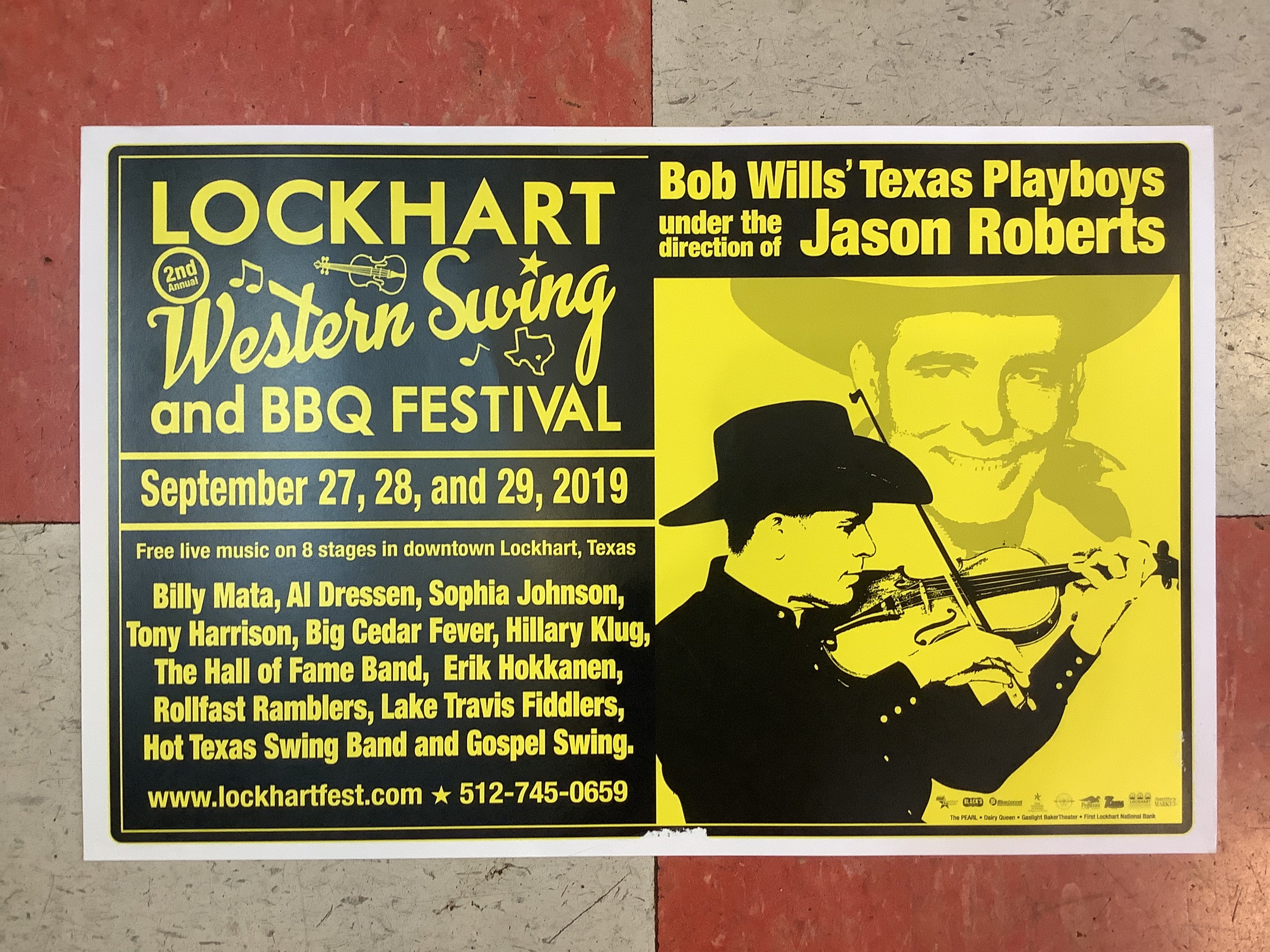 Lockhart 2nd Annual Western Swing and BBQ Festival - 2019 (Poster)