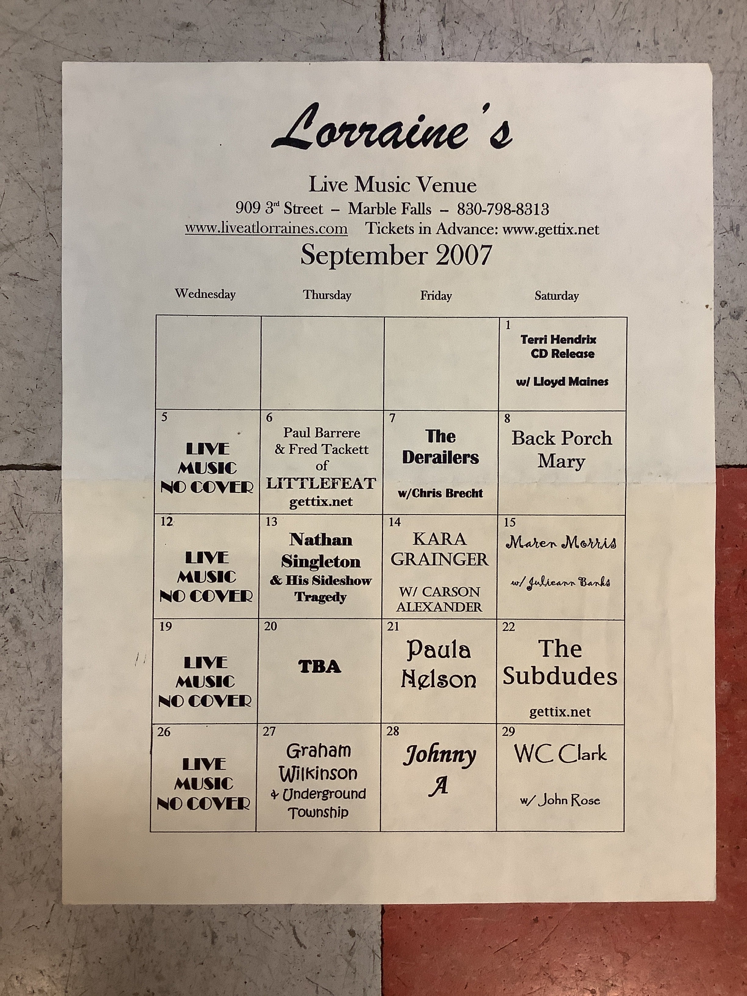 Lorraine's September Calendar - 2007 (Poster)
