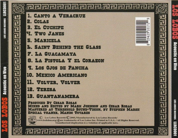 Los Lobos - Acoustic En Vivo (CD) - Image 2