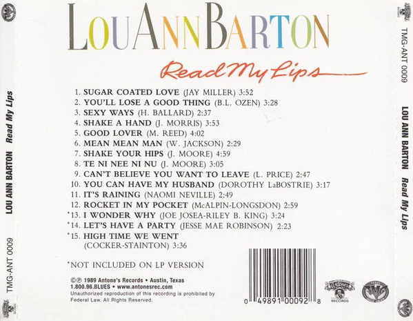 Lou Ann Barton - Read My Lips (CD) - Image 2