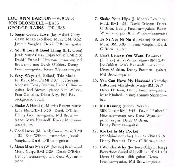 Lou Ann Barton - Read My Lips (CD) - Image 5