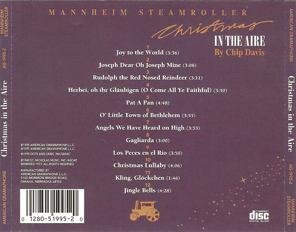 Mannheim Steamroller By Chip Davis - Christmas In The Aire (CD) - Image 2