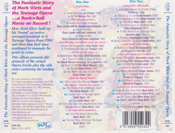 Mark Wirtz - The Fantastic Story Of Mark Wirtz And The Teenage Opera (CD) - Image 2
