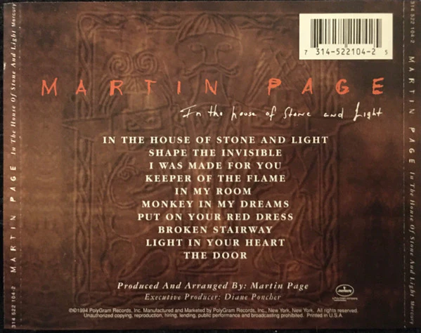 Martin Page - In The House Of Stone And Light (CD) - Image 2