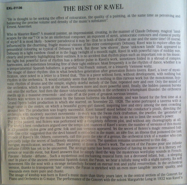 Maurice Ravel, Tbilisi Symphony Orchestra - The Great Classics: The Best Of Ravel (CD) - Image 5