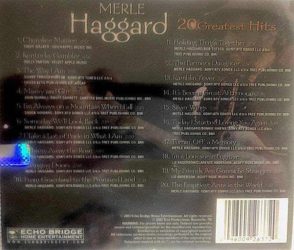Merle Haggard - 20 Greatest Hits (CD) - Image 2