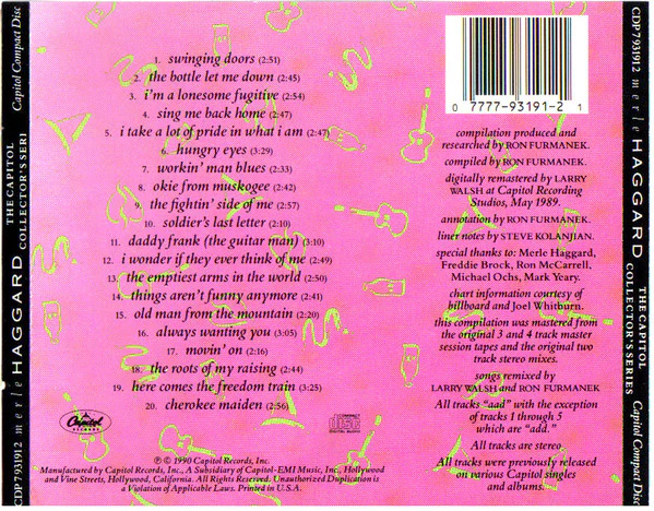 Merle Haggard - Collectors Series (CD) - Image 2