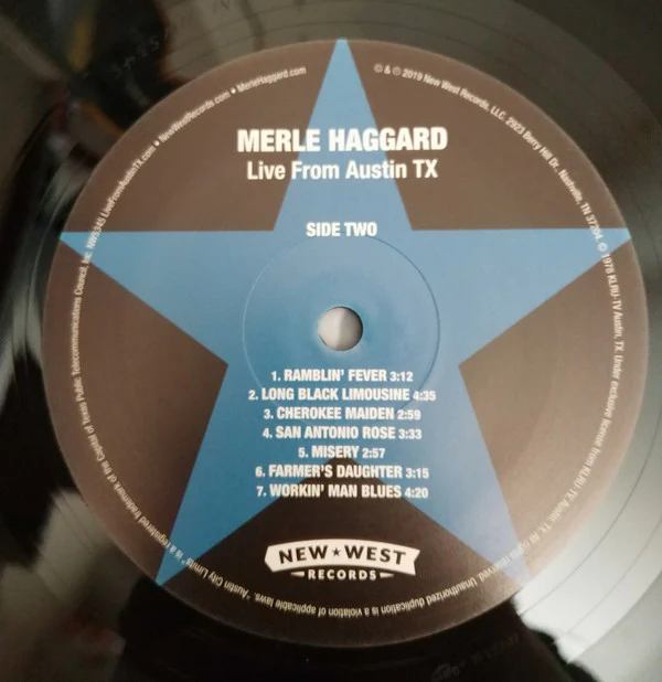 Merle Haggard - Live From Austin TX (1978) (LP, Album, RE) - Image 4