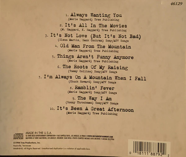 Merle Haggard - The Roots Of My Raising (CD) - Image 2
