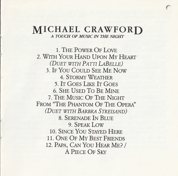 Michael Crawford - A Touch Of Music In The Night (CD) - Image 5
