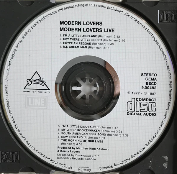Jonathan Richman & The Modern Lovers - Live (CD) - Image 3
