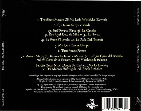 Mr Philip Pickett* With Mr Richard Thompson* & The Fairport Rhythm Section* - The Bones Of All Men (CD) - Image 2
