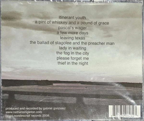 Nathan Singleton And His The Sideshow Tragedy - Itinerant Youth (CD) - Image 2