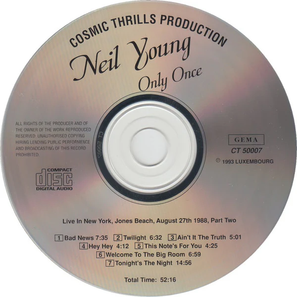Neil Young & The Blue Notes* - Only Once (CD) - Image 4