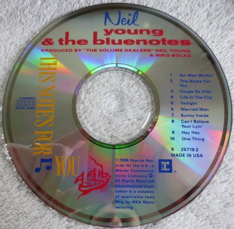 Neil Young & The Bluenotes  - This Note's For You (CD) - Image 3