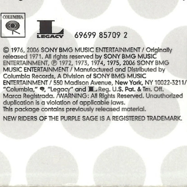 New Riders Of The Purple Sage - The Best Of New Riders Of The Purple Sage (CD) - Image 3