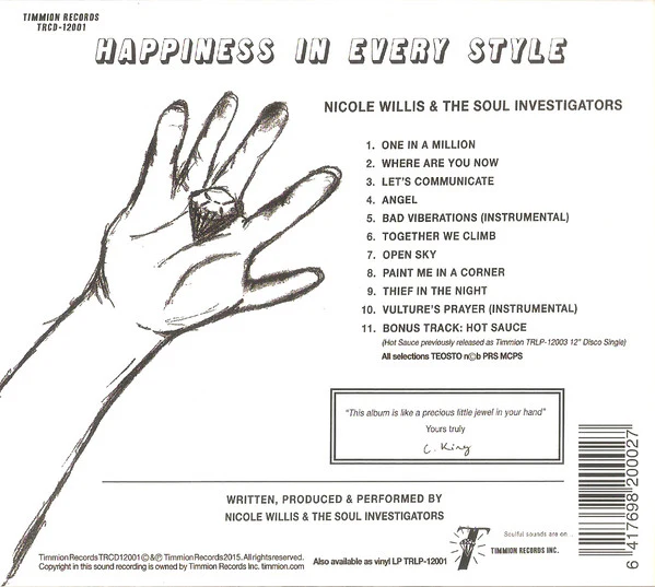 Nicole Willis & The Soul Investigators - Happiness In Every Style (CD) - Image 2