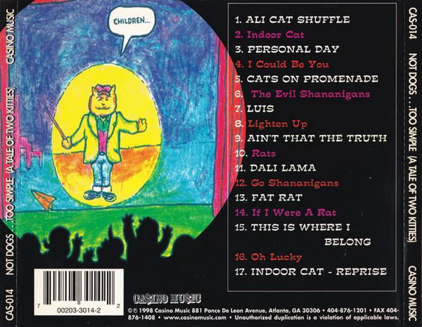 Not Dogs...Too Simple - Not Dogs...Too Simple (A Tale Of Two Kitties) (CD) - Image 3