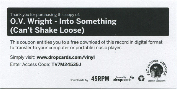 O.V. Wright - Into Something, Can't Shake Loose (Vinyl) - Image 5