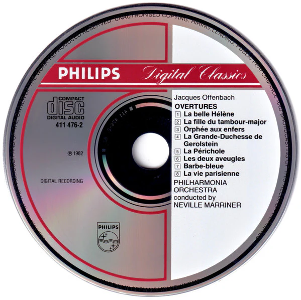 Offenbach* - Philharmonia Orchestra, Neville Marriner* - Overtures - La Vie Parisienne - La Belle Hélène - Orphée Aux Enfers (CD) - Image 3
