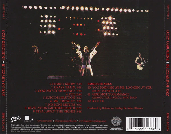 Ozzy Osbourne - Blizzard Of Ozz (CD) - Image 3